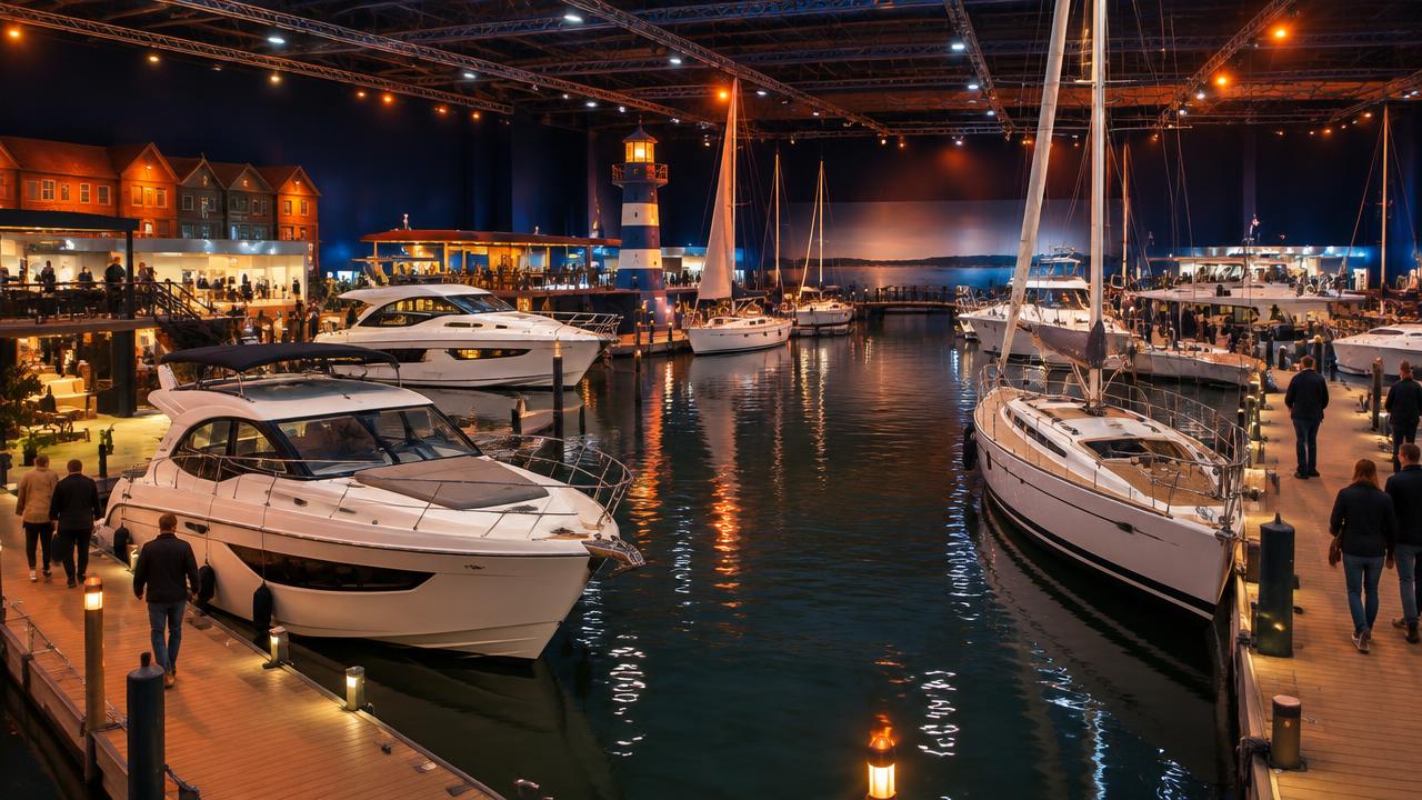 Marinas Pavilion · Illustrative show-hall scene