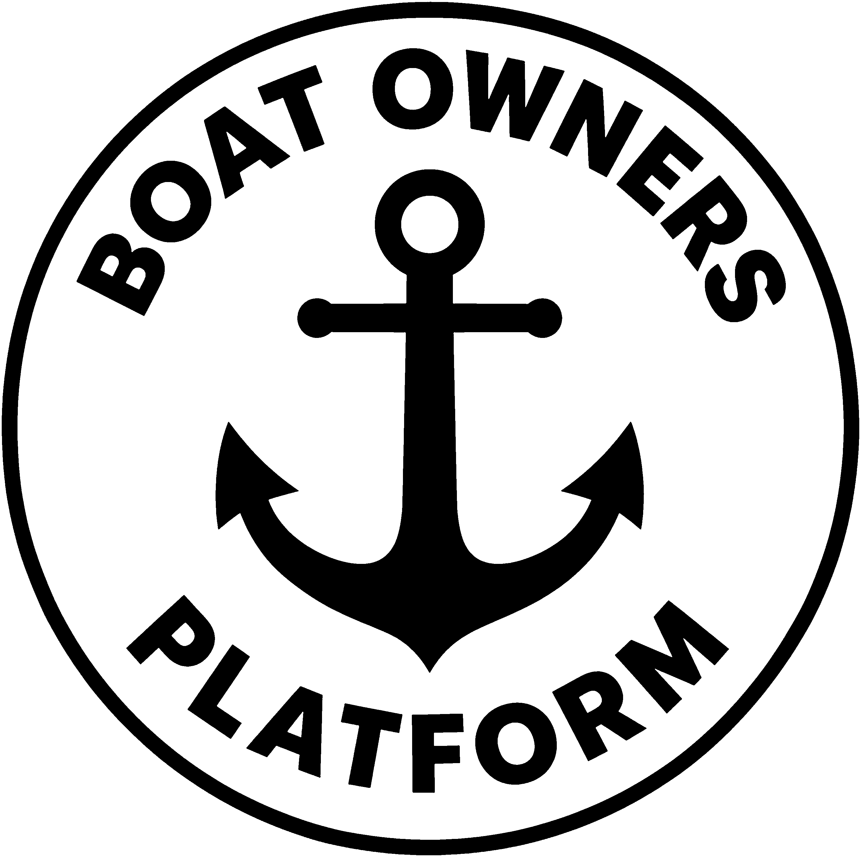 Boat Owners Platform logo, Black · PNG 3000 px