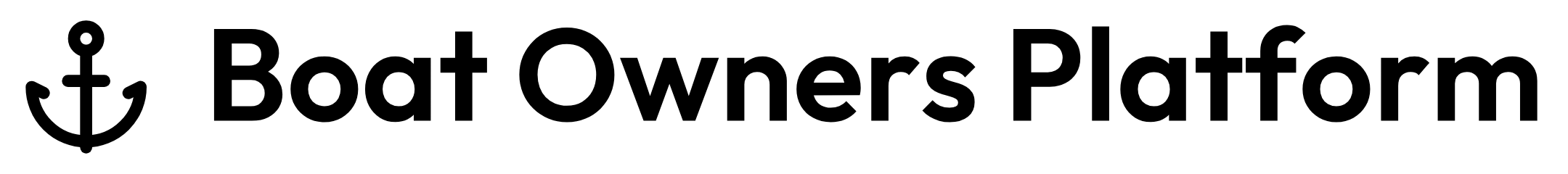 Boat Owners Platform logo, Black · PNG 2160 px