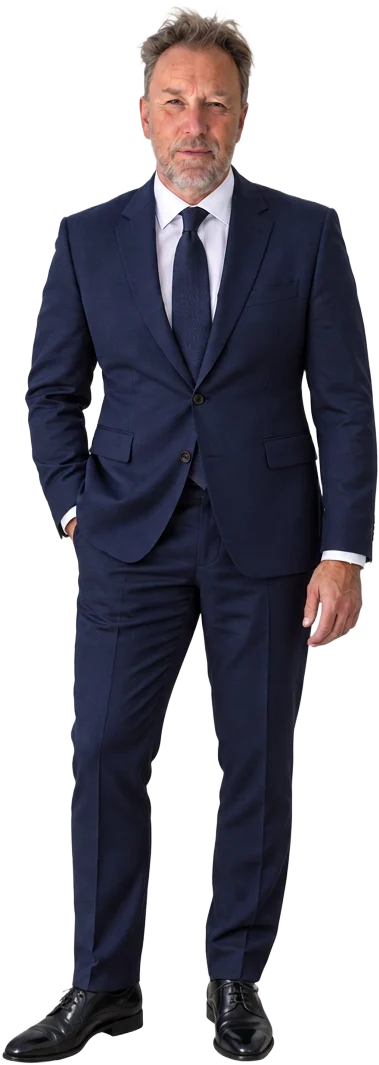 Alex Dijkstra standing, cut-out portrait on a transparent background